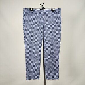 Cynthia Rowley Blue Floral Printed Cropped Pants Size 12